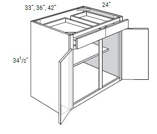 2 Doors 2 Drawers Base Cabinets