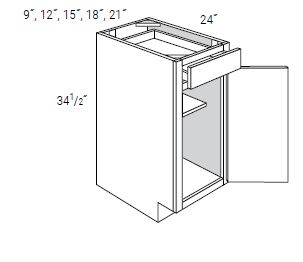 1 Door 1 Drawer Base Cabinets