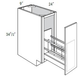 1 Door Base Cabinets with Tray Divider Pullout