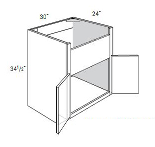 Farm Sink Base With 2 Butt Doors