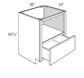 Open Shelf 1 Drawer Base Microwave Cabinets