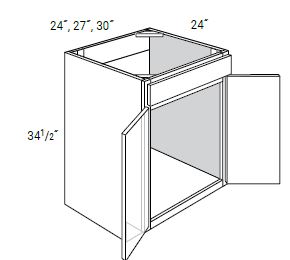 2 Doors 1 Drawer Front Sink Base Cabinets