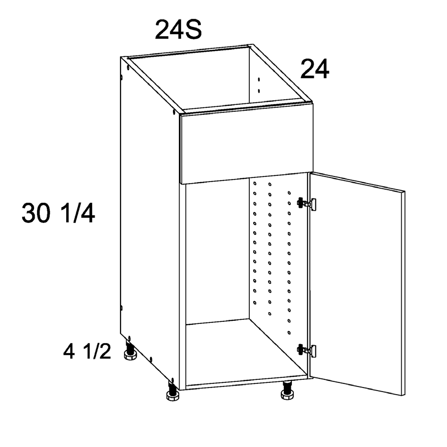 Single Door Single False Drawer Sink Base