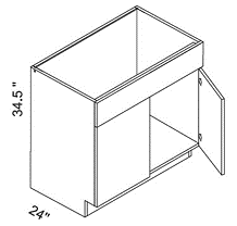 2 Doors Sink Base Cabinet