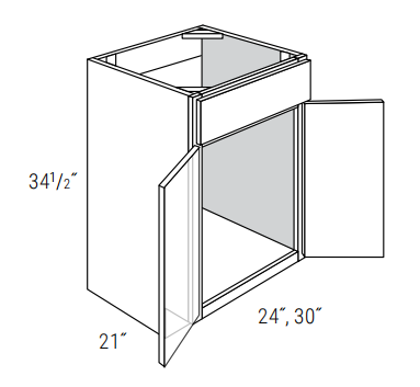 2 Doors Vanity Base Cabinets