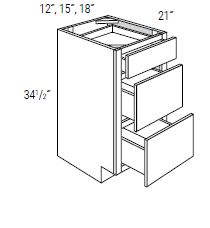 3 Drawers Vanity Base