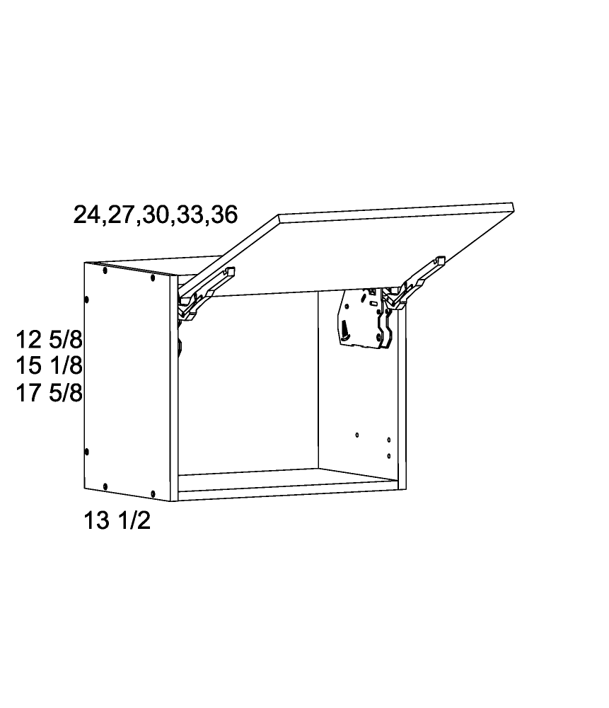 Blum Aventos Flip Up Door Wall Cabinets